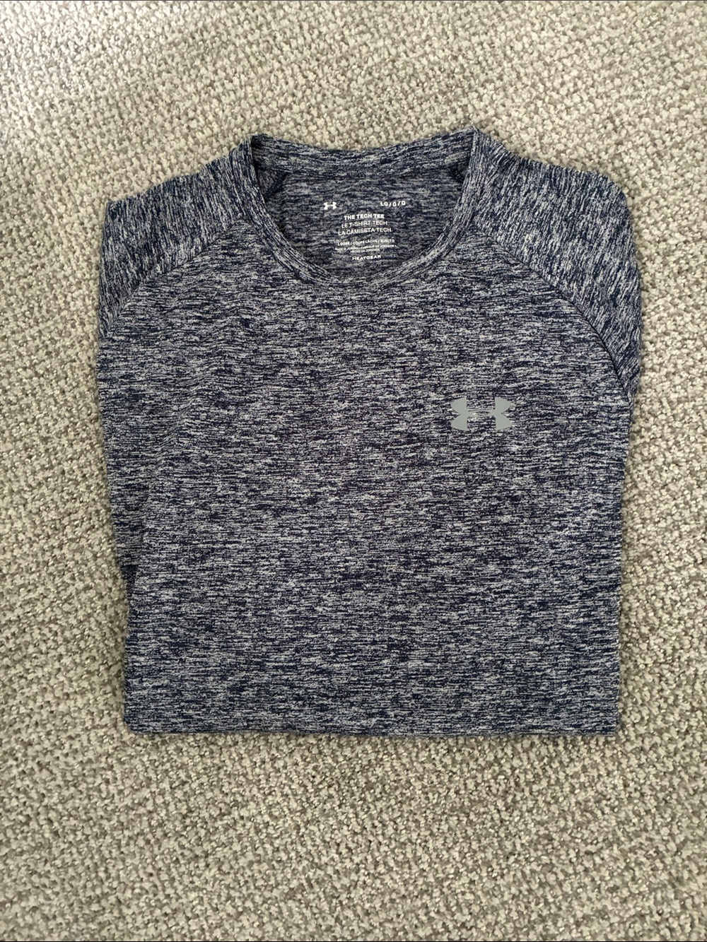 Under Armour Men's Marled Navy Crewneck Performance Sweater